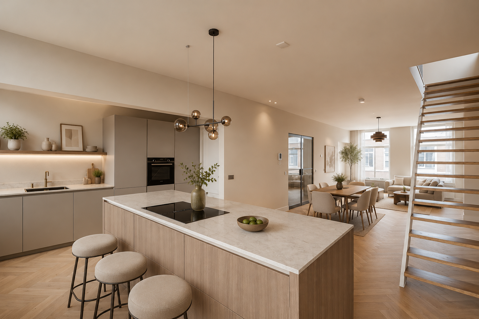 NUOVO Real Estate render living Van Kinsbergen 146A